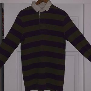 Green and Purple Striped Polo by Ralph Lauren